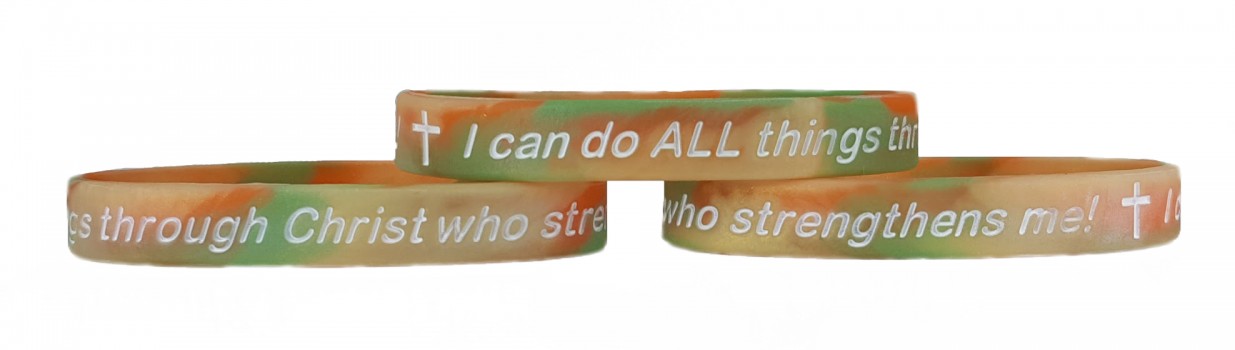 Renew Your Mind PHILIPPIANS 4:13 I CAN DO ALL THINGS! Silicone Wristbands